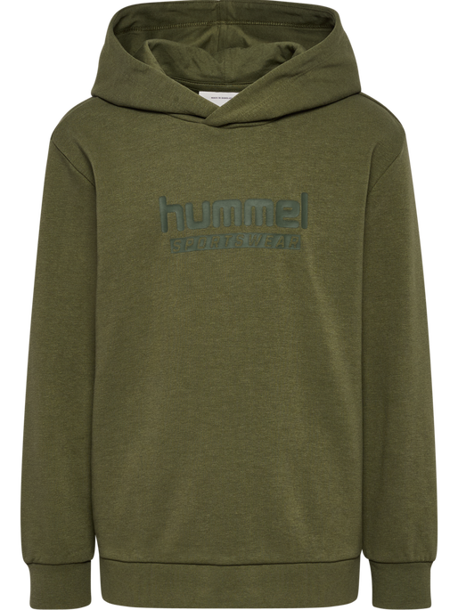 hmlJR BASE HOODIE, WINTER MOSS, packshot