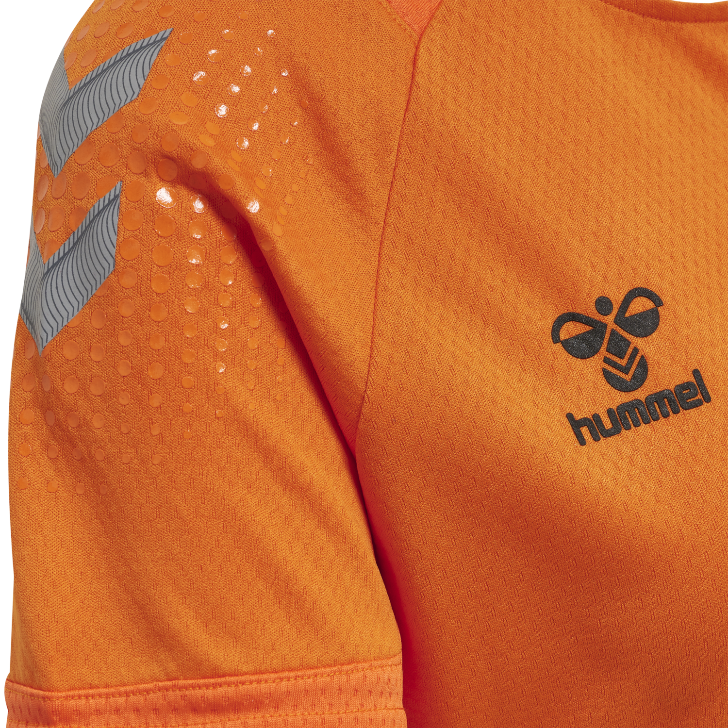 hmlLEAD WOMENS S/S POLY JERSEY, ORANGE TIGER, packshot