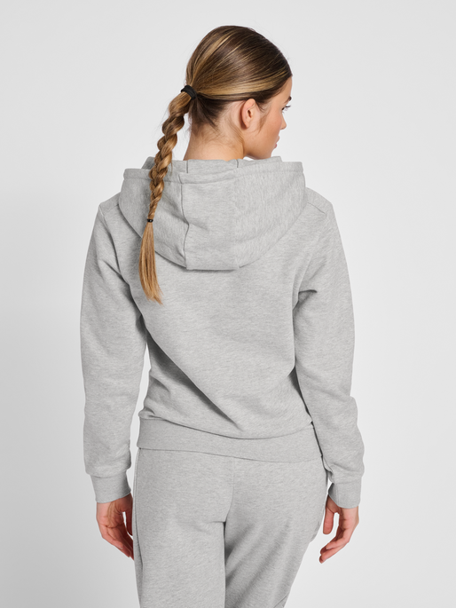 hmlOFFGRID HOODIE WO, GREY MELANGE, model