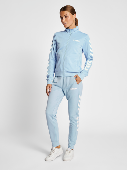 hmlLEGACY POLY WOMAN ZIP JACKET, CELESTIAL BLUE, model
