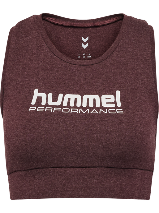 hmlPULSE LOGO LIGHT SUPPORT BRA, FUDGE MELANGE hmlPULSE LOGO LIGHT SUPPORT BRA, FUDGE MELANGE, packshot