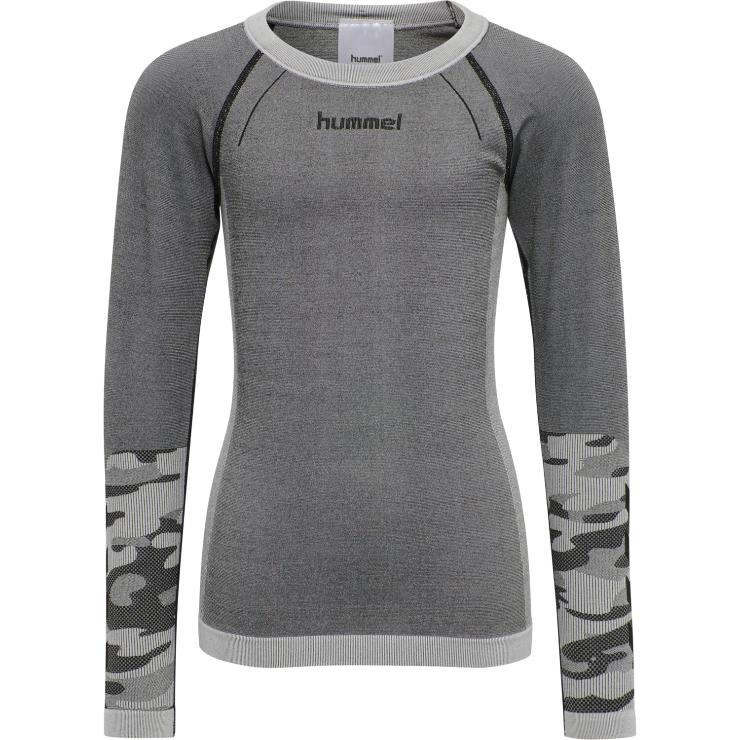 hmlMAX SEAMLESS T-SHIRT L/S, MEDIUM MELANGE, packshot