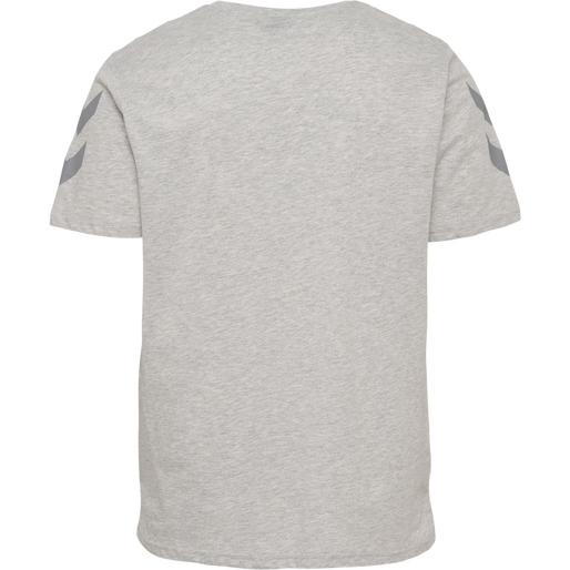 hmlLEGACY CHEVRON T-SHIRT, GREY MELANGE, packshot