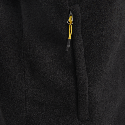 hmlNORTH FULL ZIP FLEECE JACKET, BLACK/ASPHALT, packshot