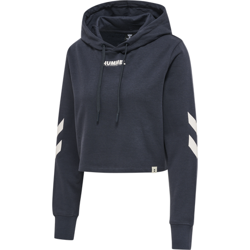 hmlLEGACY WOMAN CROPPED HOODIE, BLUE NIGHTS, packshot