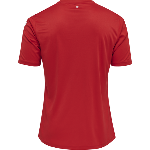 hmlCORE XK STRIPED JERSEY S/S, TRUE RED/WHITE, packshot