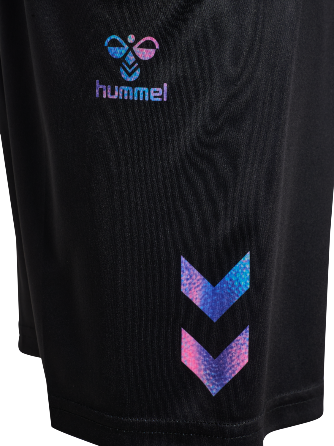 hmlSHIMMER SHORTS, BLACK/CHATEAU ROSE, packshot