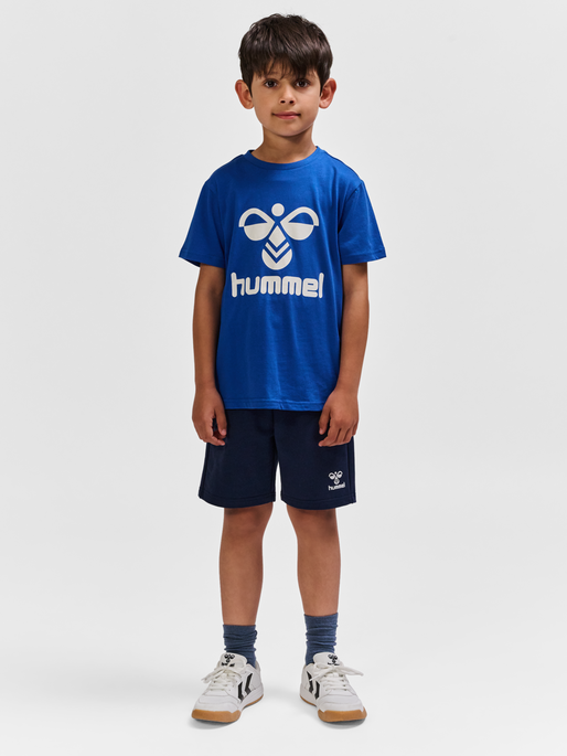 hmlTRES T-SHIRT S/S, BLUE LOLITE, model