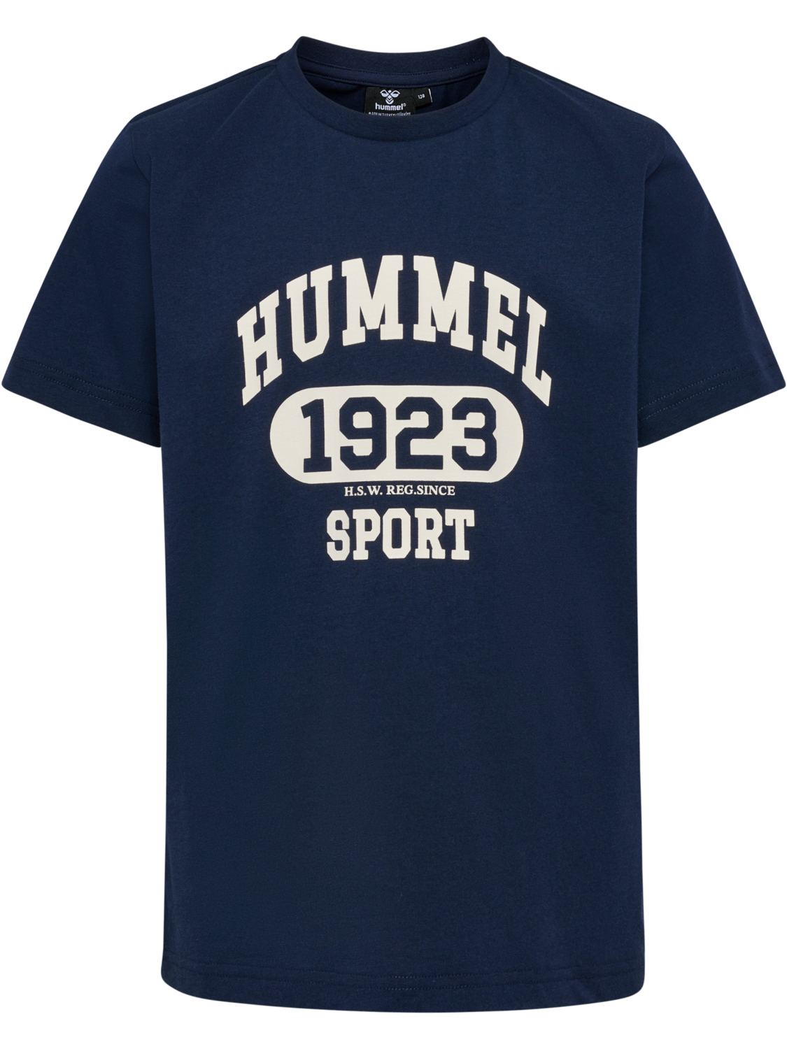 hmlPRINT T-SHIRT S/S, BLACK IRIS, packshot