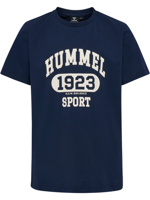 hmlPRINT T-SHIRT S/S, BLACK IRIS, packshot