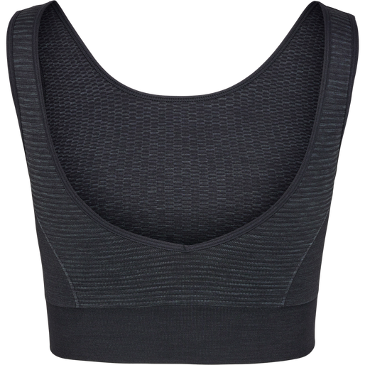 hmlMT IVY SEAMLESS SPORTS TOP, BLACK MELANGE, packshot