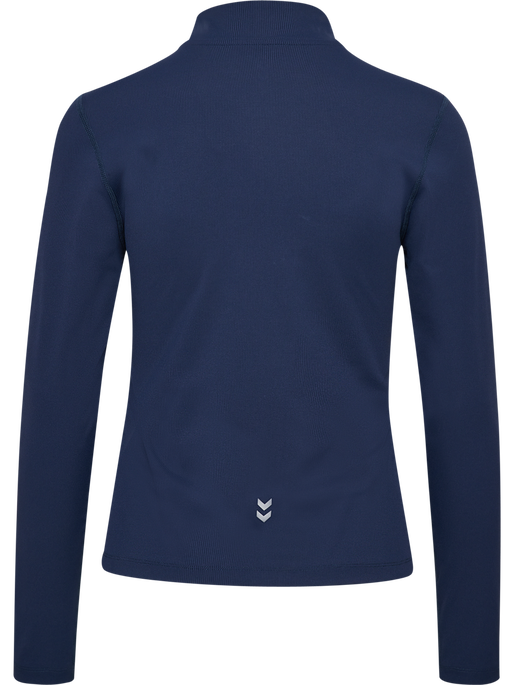 hmlFAST W ZIP TOP L/S, DRESS BLUES, packshot