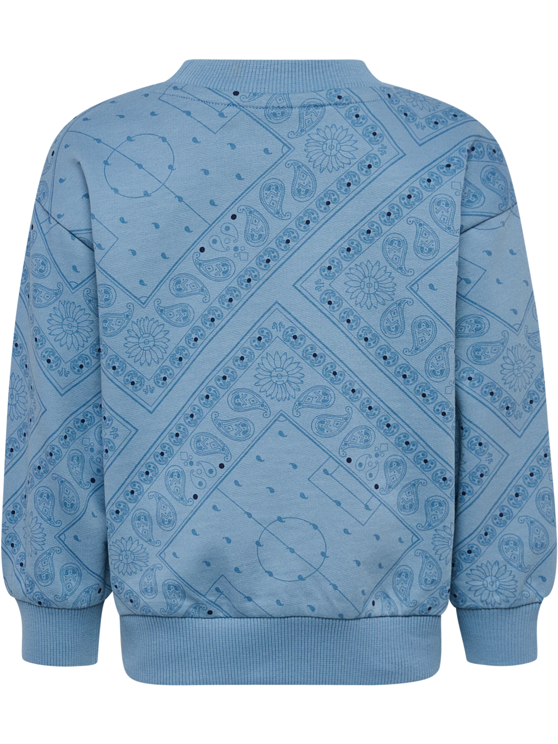 hmlMINI LOOSE PAISLEY AOP SWEATSHIR, FADED DENIM, packshot
