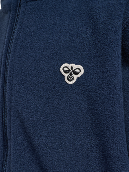hmlJR FLEECE ZIP JACKET BEE, DRESS BLUES hmlJR FLEECE ZIP JACKET BEE, DRESS BLUES, packshot