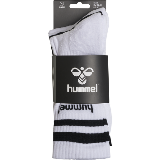 hmlRETRO 4-PACK SOCKS MIX, WHITE/BLACK, packshot