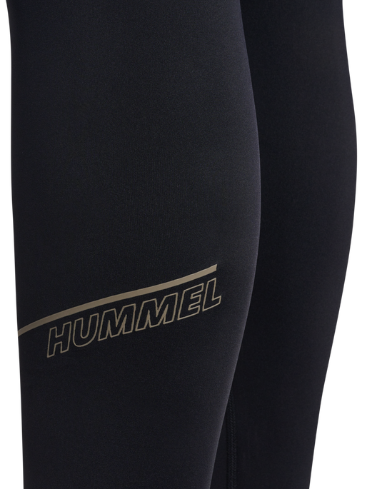 hmlCOURT MID WAIST POCKET TIGHTS W, LIGHT GREY/BLACK, packshot