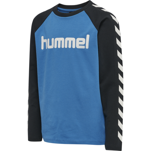 hmlBOYS T-SHIRT L/S, VALLARTA BLUE, packshot