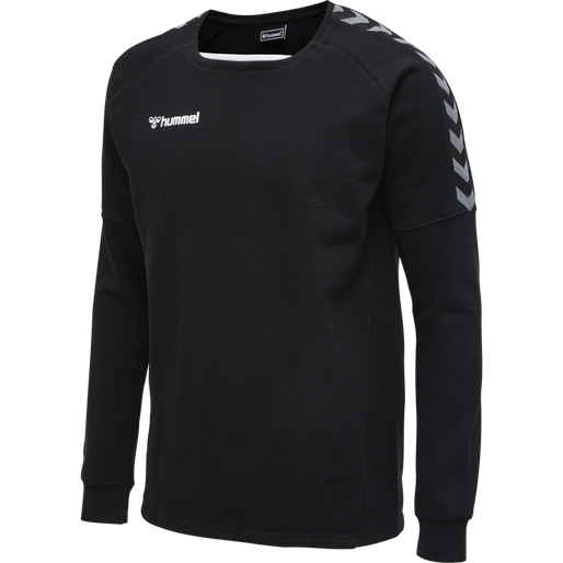 hmlAUTHENTIC TRAINING SWEAT, BLACK/WHITE, packshot
