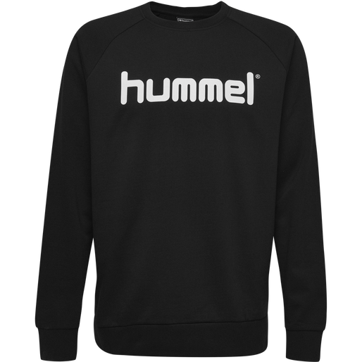 HUMMEL GO COTTON LOGO SWEATSHIRT, BLACK, packshot