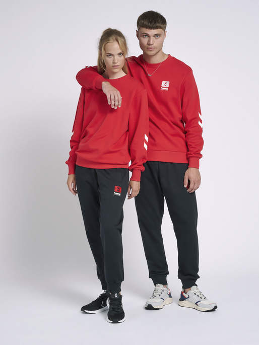hmlLGC GRAHAM SWEATSHIRT, TRUE RED, model