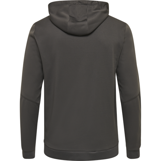 hmlAUTHENTIC KIDS POLY ZIP HOODIE, ASPHALT, packshot