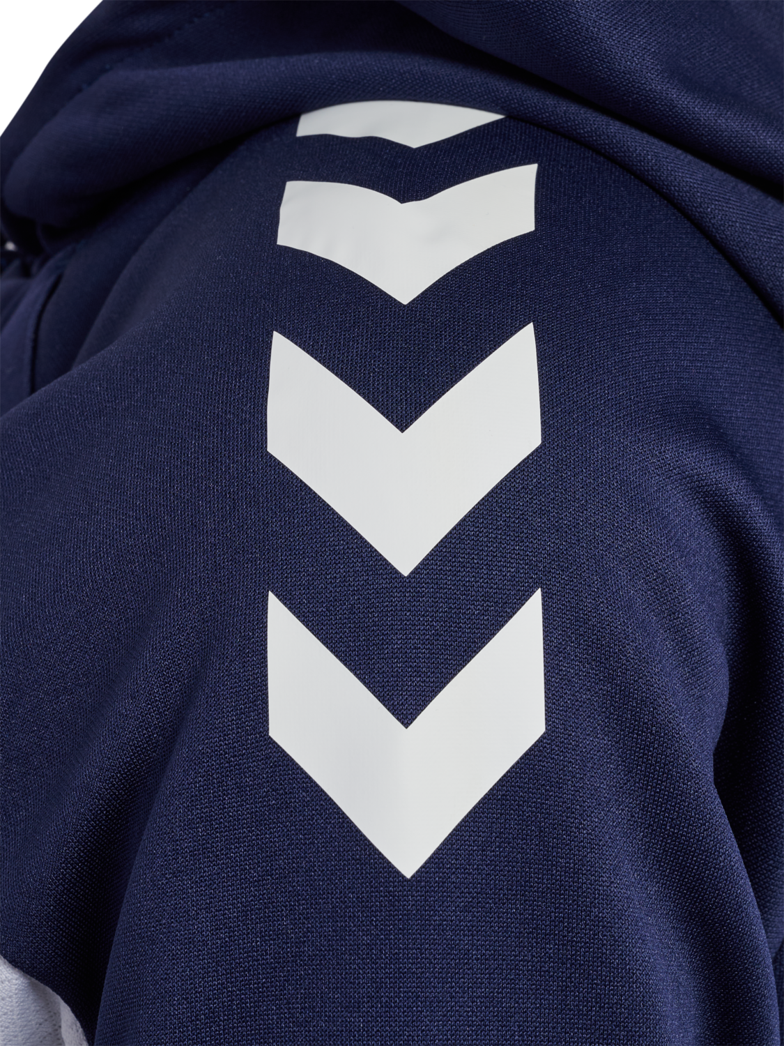 hmlCORE 2.0 ZIP HOODIE WOMAN, MARINE/WHITE, packshot
