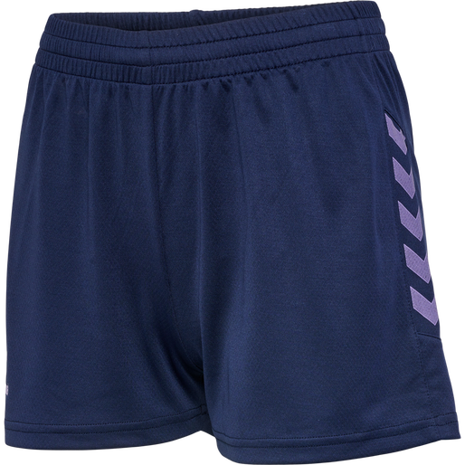 hmlSTALTIC POLY SHORTS WOMAN, MARINE/PAISLEY PURPLE hmlSTALTIC POLY SHORTS WOMAN, MARINE/PAISLEY PURPLE, packshot