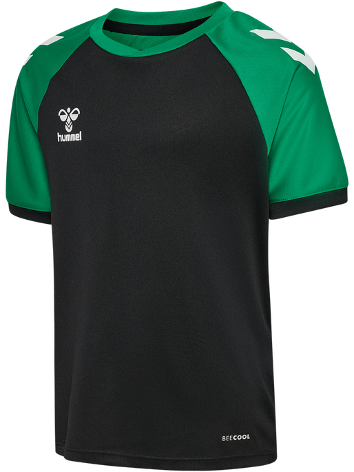 hmlMATCH LEAGUE JERSEY S/S KIDS, BLACK/JELLY BEAN hmlMATCH LEAGUE JERSEY S/S KIDS, BLACK/JELLY BEAN, packshot