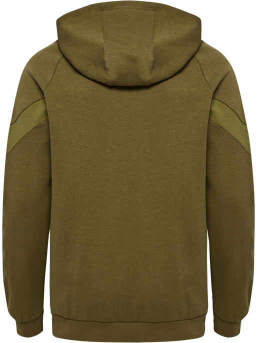 hmlTRAVEL SWEAT HOODIE, MILITARY OLIVE, packshot