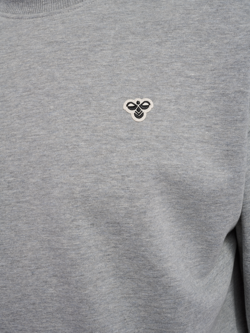 hmlLOOSE CREWNECK BEE, GREY MELANGE hmlLOOSE CREWNECK BEE, GREY MELANGE, packshot