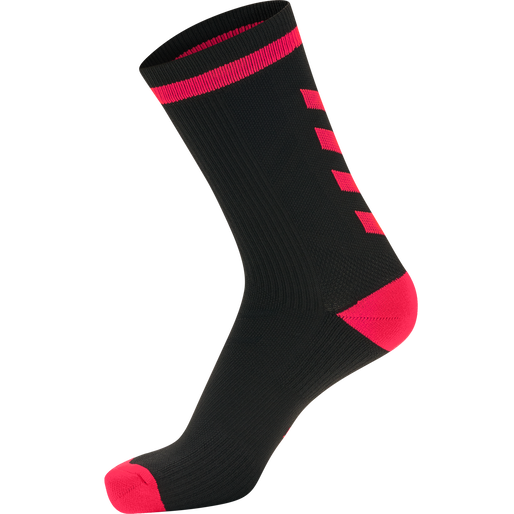 ELITE INDOOR SOCK LOW, BLACK/DIVA PINK, packshot