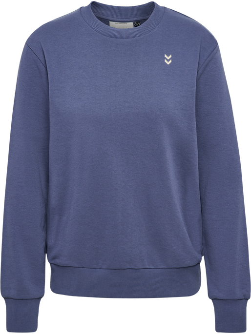 hmlPULSE W SWEAT CREWNECK, BLUE INDIGO, packshot