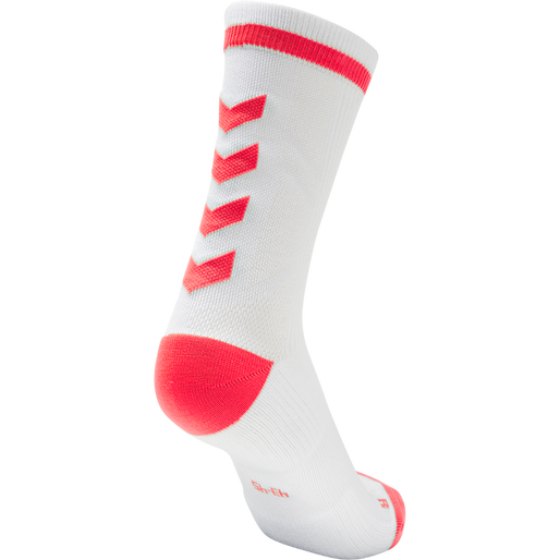 ELITE INDOOR SOCK LOW, WHITE/DIVA PINK, packshot