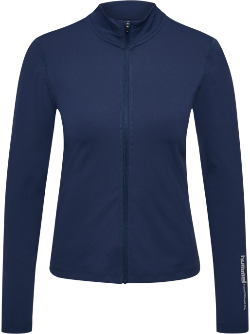 hmlFAST W ZIP TOP L/S, DRESS BLUES, packshot