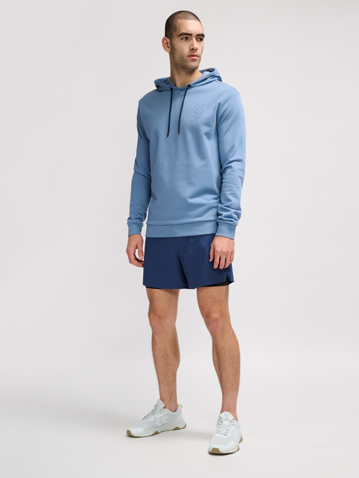 hmlACTIVE CO HOODIE, CORONET BLUE, model