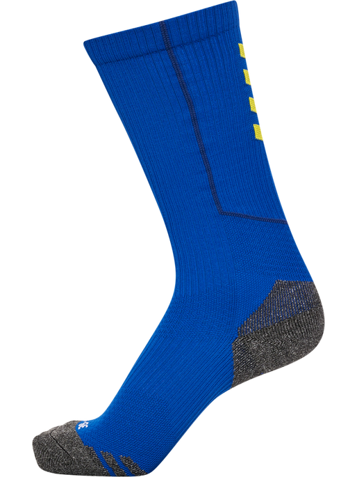 hmlPRO TRAINING SOCKS HIGH, TRUE BLUE/BLAZING YELLOW, packshot