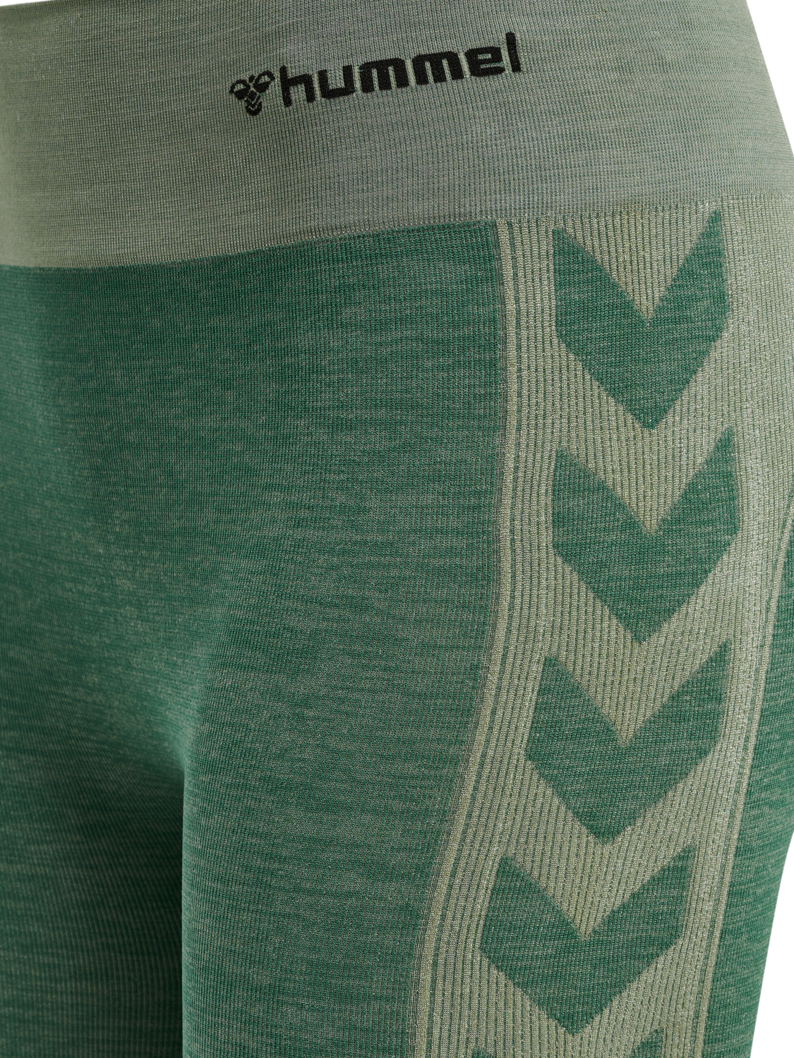 hmlCLEA SEAMLESS MID WAIST TIGHTS, LAUREL WREATH/LILY PAD MELANGE, packshot