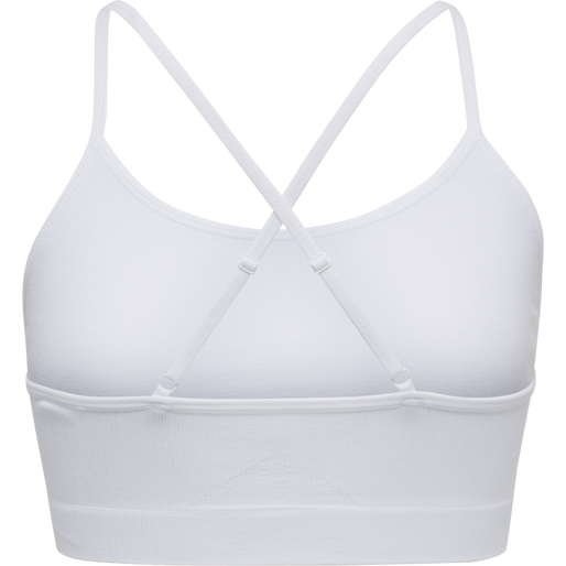 hmlJUNO SEAMLESS BRA, WHITE, packshot