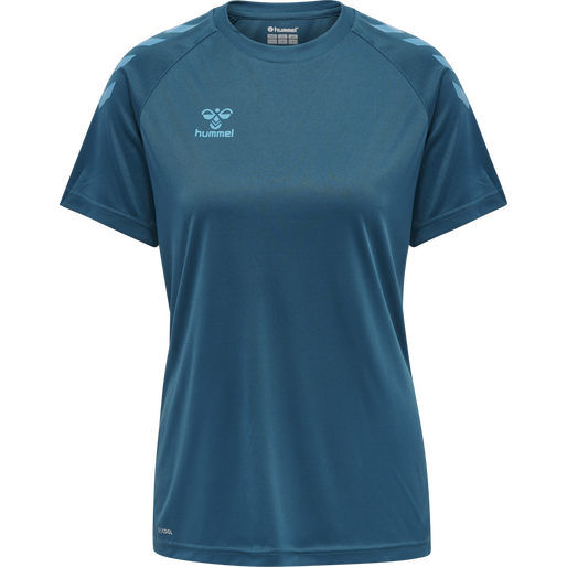 hmlCORE XK CORE POLY TEE  S/S WOMAN, BLUE CORAL, packshot