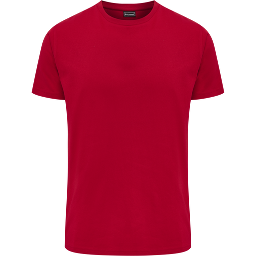 hmlRED BASIC T-SHIRT S/S, TANGO RED hmlRED BASIC T-SHIRT S/S, TANGO RED, packshot