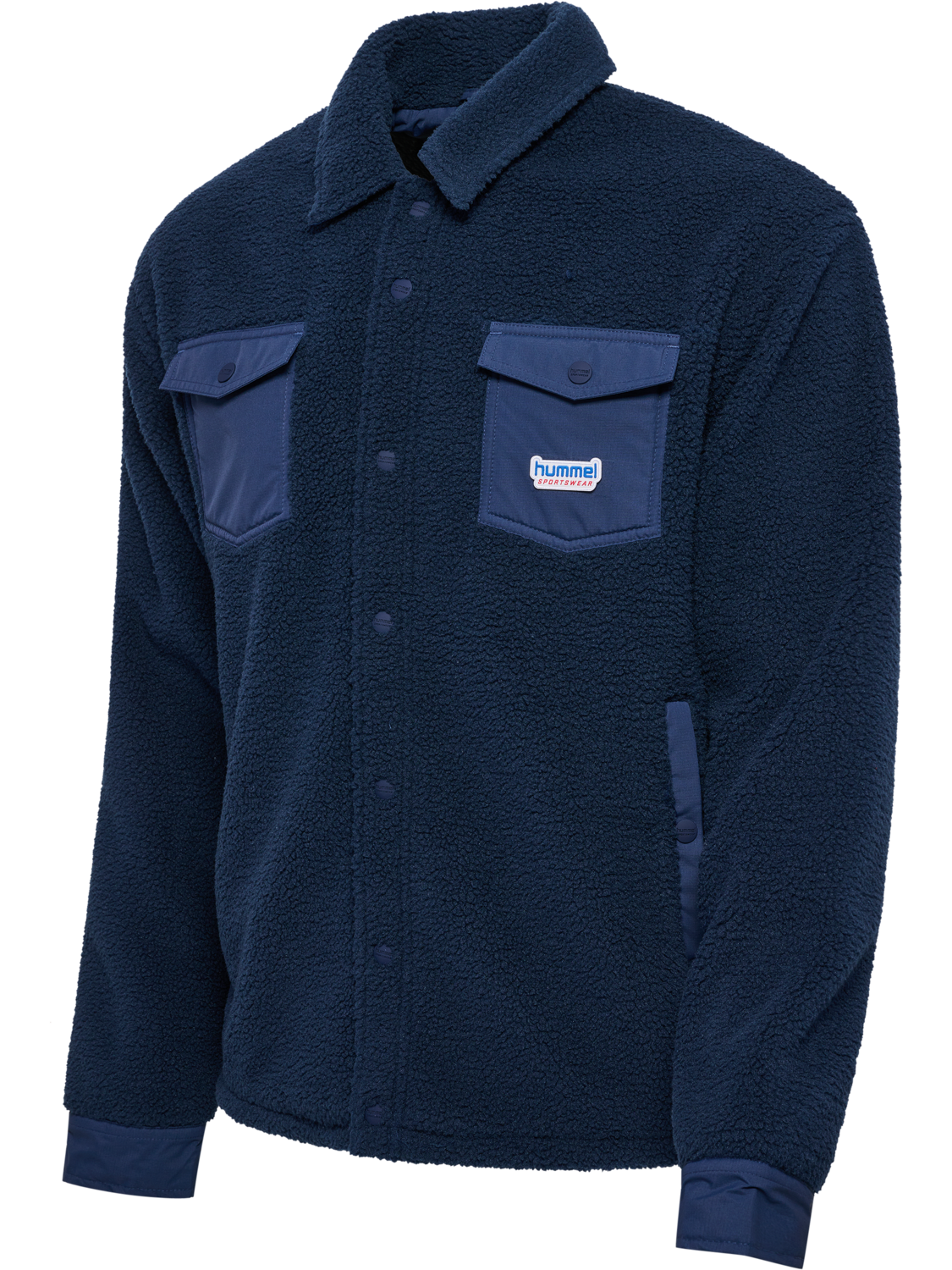 hmlFLEECE OVERSHIRT SPORTSWEAR, DRESS BLUES, packshot
