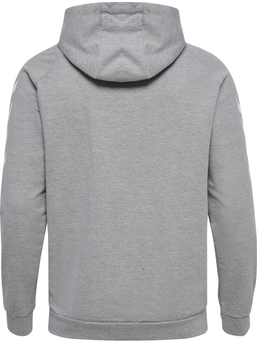 HMLGO COTTON HOODIE, GREY MELANGE, packshot