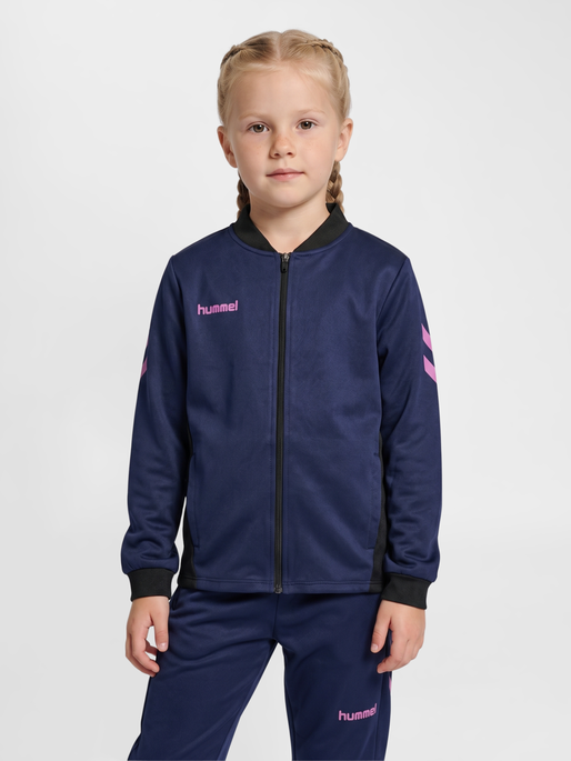 hmlBLAZE CLUB 26 TRACKSUIT KIDS, MARINE/PINK, model
