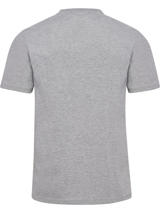 hmlELEMENTAL LOGO COTTON TEE, GREY MELANGE, packshot