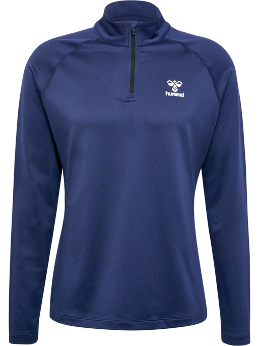 hmlSPRINT HALF ZIP, BLACK IRIS hmlSPRINT HALF ZIP, BLACK IRIS, packshot