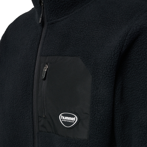 hmlLGC OLIVER FLEECE JACKET, BLACK, packshot