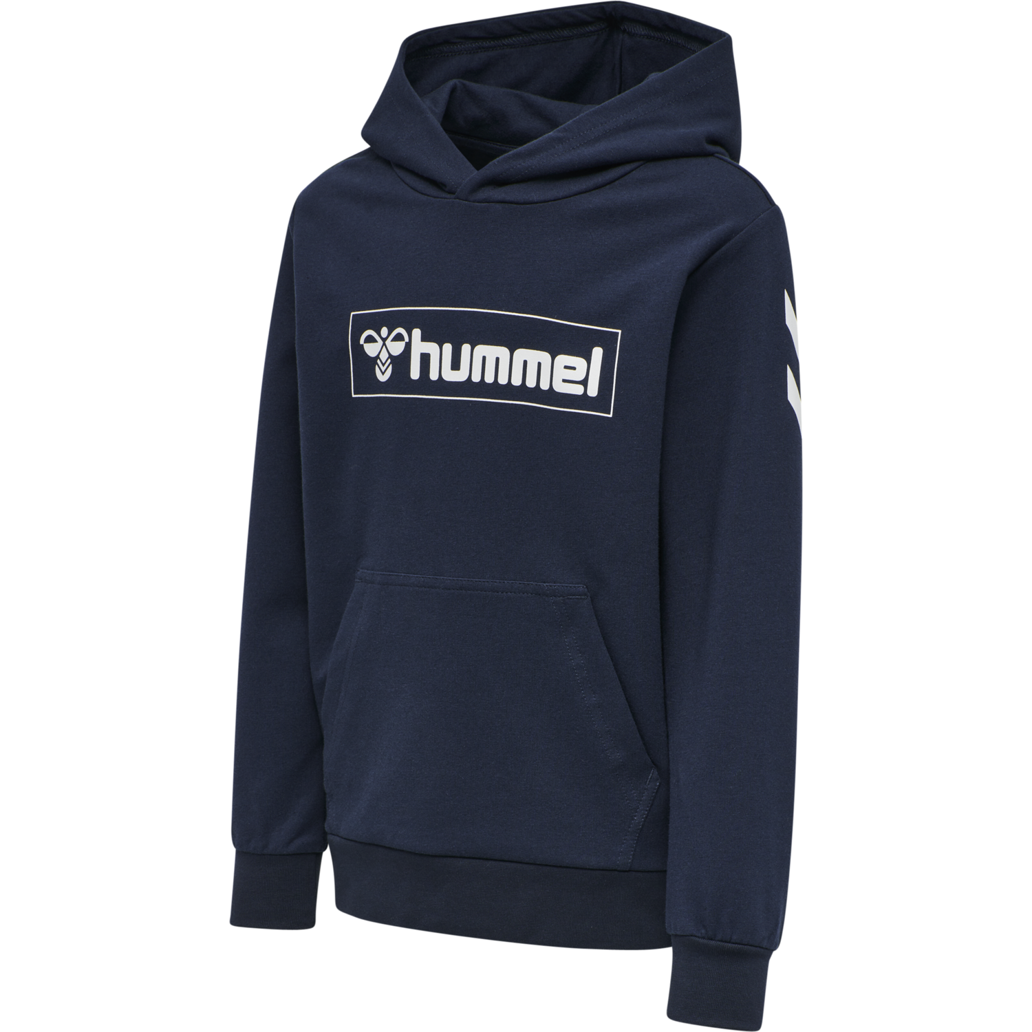 hmlBOX HOODIE, BLACK IRIS, packshot