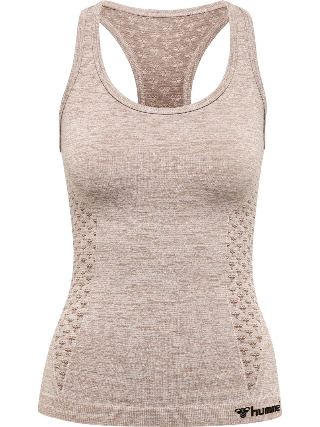 hmlCI SEAMLESS TOP, DRIFTWOOD MELANGE, packshot