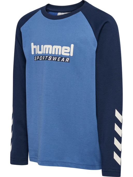 hmlJR LOGO T-SHIRT L/S, DUTCH BLUE, packshot