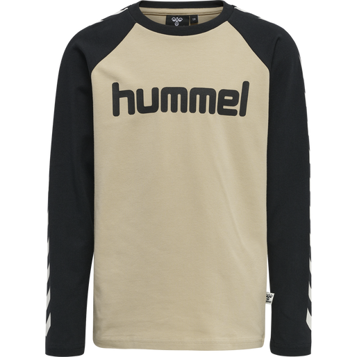 hmlBOYS T-SHIRT L/S, HUMUS, packshot